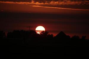 le coucher du soleil dans le Pays-Bas photo