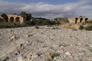 s'est effondré Père Noël Barbara pont après inondations nombreuses ans il y a, alméria, andalousie, Espagne photo