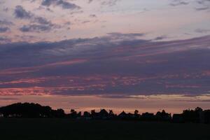 le coucher du soleil dans le Pays-Bas photo