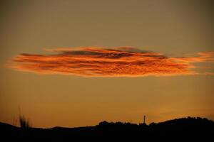 le coucher du soleil dans le almanzora vallée, Espagne photo