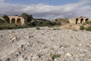 s'est effondré Père Noël Barbara pont après inondations nombreuses ans il y a, alméria, andalousie, Espagne photo