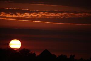 le coucher du soleil dans le Pays-Bas photo