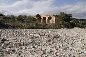 s'est effondré Père Noël Barbara pont après inondations nombreuses ans il y a, alméria, andalousie, Espagne photo