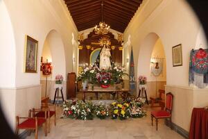 religieux fête dans vera, Espagne, pèlerinage de le vierge de le vergers photo