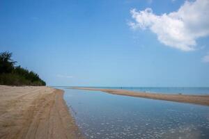 le sable plage dans pak phanang district à à nakornsrithammarat, Thaïlande photo