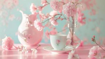 porcelaine rose pastel. photo