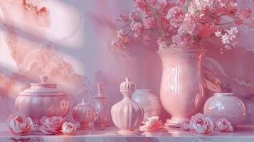 porcelaine rose pastel. photo