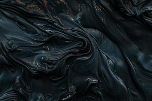 le est une noir et blanc abstrait La peinture de une liquide substance photo