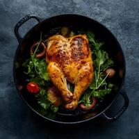 barbecue une Célibataire poulet sein, parfait pour dîner pour social médias Publier Taille photo