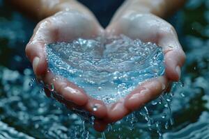 célébrer monde l'eau jour, élevage conscience et promouvoir durable l'eau gestion, défendre pour accès à nettoyer l'eau pour tous, collectif action pour une plus sain planète et plus brillant avenir. photo