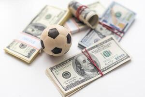 argent et football Balle - sport et affaires Contexte photo