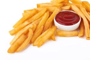 frites sur blanc photo