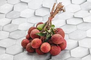 sucré juteux tropical exotique litchi photo