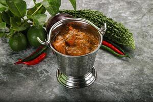 Indien cuisine - poulet curry avec épices photo