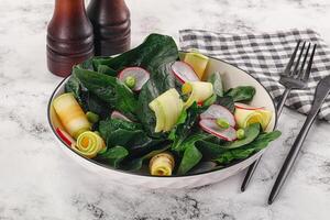 vert salade avec Zucchini et épinard photo