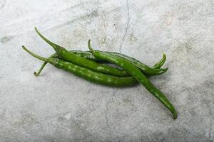 chaud et épicé vert le Chili poivre photo