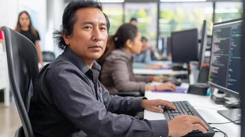 homme d'affaire dans un Bureau environnement photo