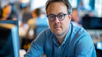 professionnel européen homme dans Bureau photo