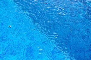 déconcentré flou transparent bleu coloré clair calme l'eau surface texture avec éclaboussures et bulles.7 photo