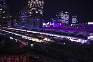 une panorama paysage urbain à le Urbain ville dans de face de tokyo station photo