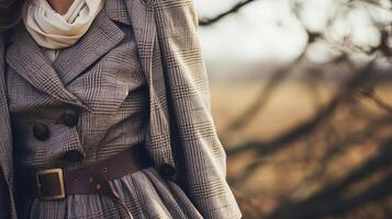 vêtements pour femmes l'automne hiver Vêtements et accessoire collection dans le Anglais campagne mode style, classique Regardez photo