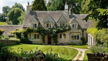 cotswolds chalet dans le Anglais campagne style, moderne architecture et conception photo