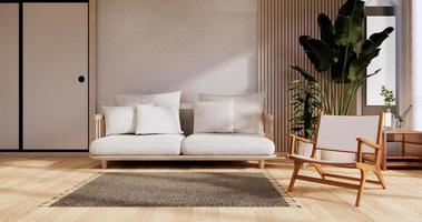 meubles de canapé et design de chambre moderne rendu minimal.3d