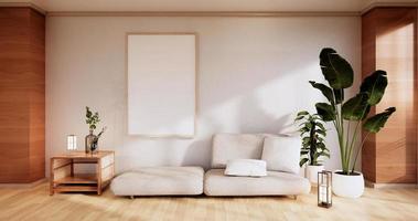 meubles de canapé et design de chambre moderne rendu minimal.3d