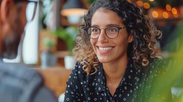 deux femmes avec des lunettes parlant photo