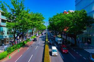 une paysage urbain à omotesando rue dans tokyo jour large coup photo