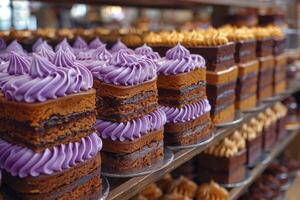 desserts pour tout Couleur de violet professionnel La publicité nourriture la photographie photo