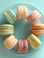 pastel macaron cercle. photo