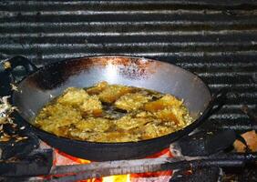 unique traditionnel cuisine dans le village photo