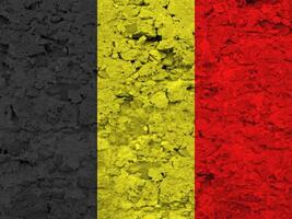 Belgique drapeau avec texture photo