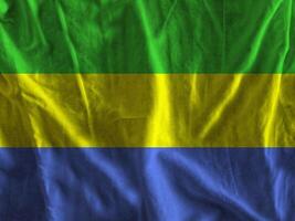 Gabon drapeau avec texture photo