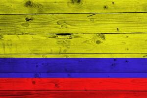 Colombie drapeau avec texture photo