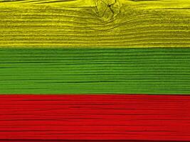 Lituanie drapeau avec texture photo