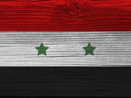 Syrie drapeau avec texture photo