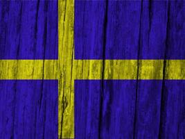 Suède drapeau avec texture photo