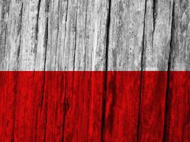 Pologne drapeau avec texture photo