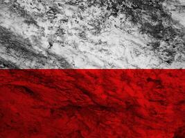 Pologne drapeau avec texture photo
