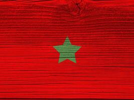 Maroc drapeau avec texture photo