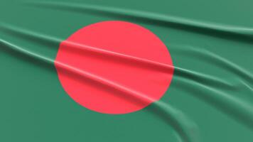 bangladesh drapeau. en tissu texturé bangladeshi drapeau. 3d rendre illustration. photo