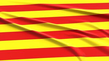 catalogne drapeau. en tissu texturé catalan drapeau. 3d rendre illustration. photo