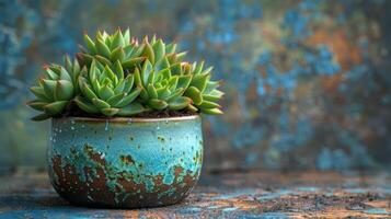 cactus dans une pot sur carrelé sol photo