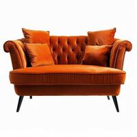 Orange chaise avec oreiller photo