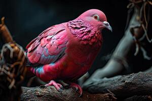 le rose Pigeon dans studio photo