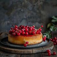 nourriture la photographie de mon chéri vitré rouge baies sur Haut de Pomme gâteau photo