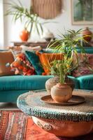 Tulum tropiques une bohémien rhapsodie dans turquoise et terre cuite photo