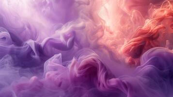 abstrait Contexte avec rose et violet fumée liquide. photo